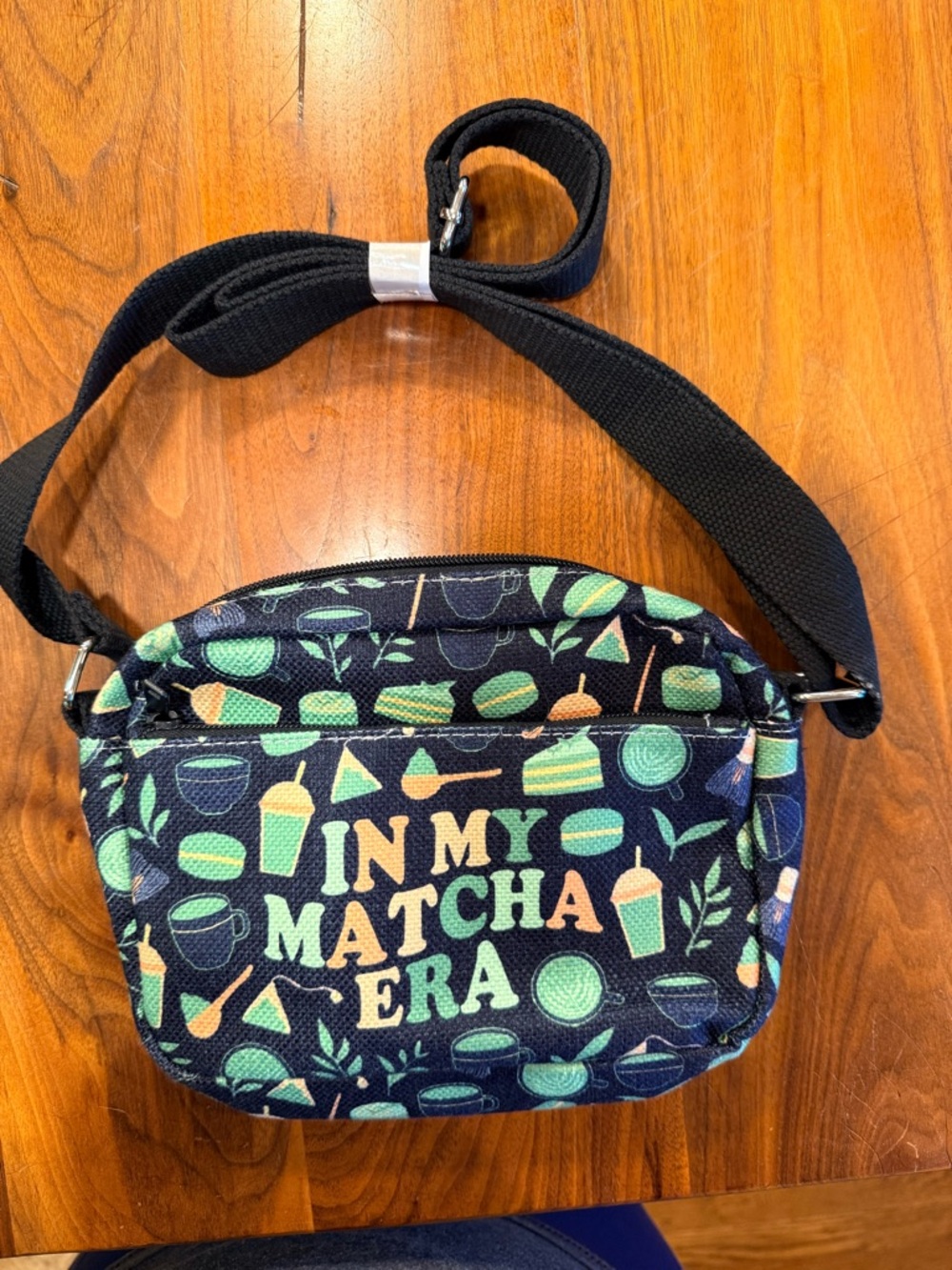 "In My Matcha Era" Matcha Print Crossbody Bag